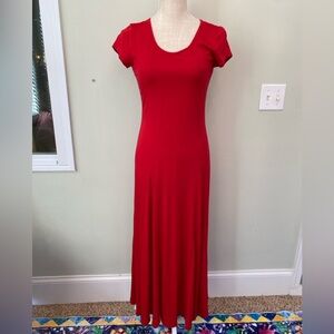 ❌SOLD❌NWT RALPH LAUREN T SHIRT MIDI DRESS RED SMALL SHORT SLEEVE